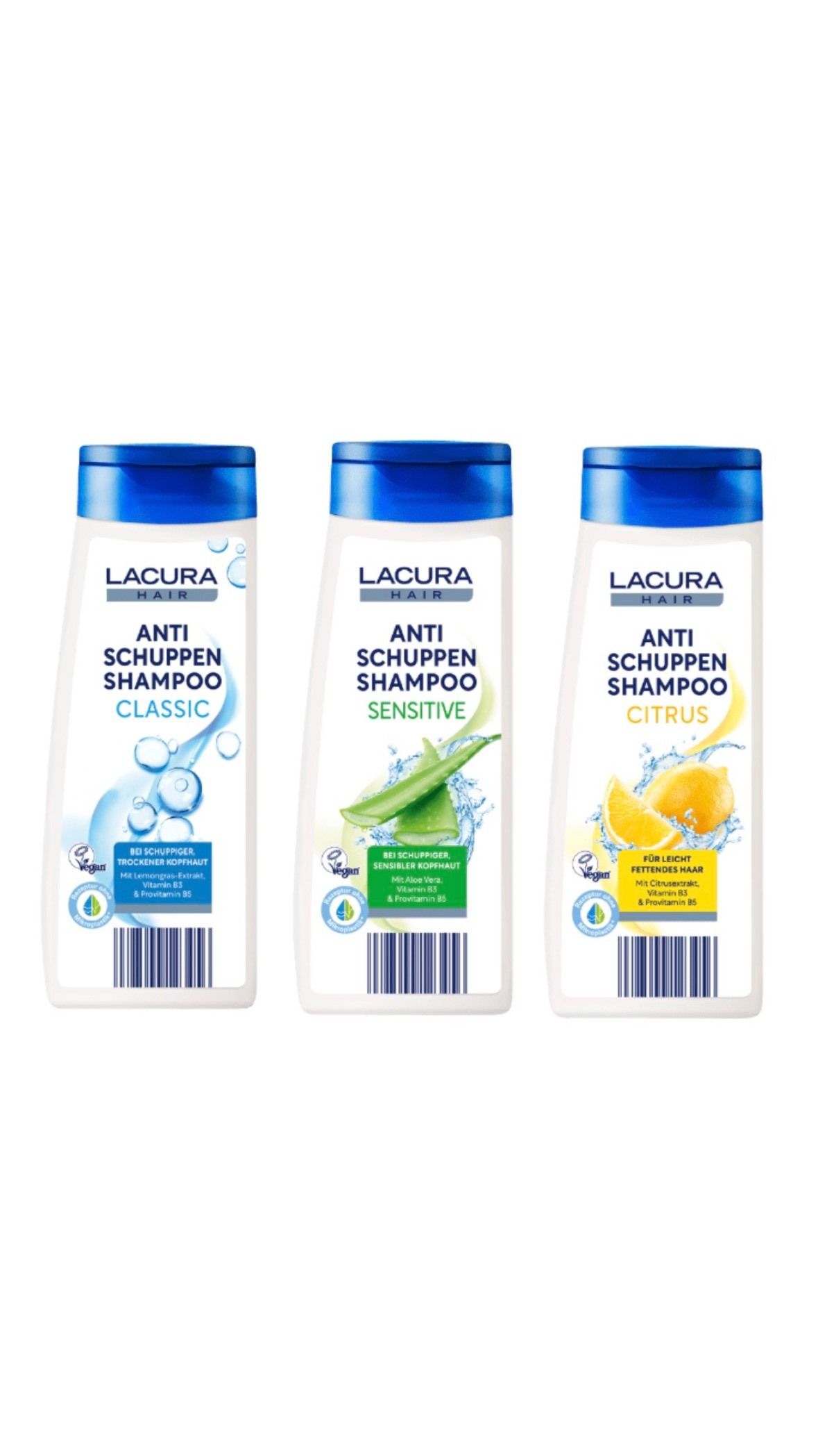 Lacura Anti-Schuppen Shampoo Classic Sensitive Citrus Vegan Unisex 300ml |  eBay.de